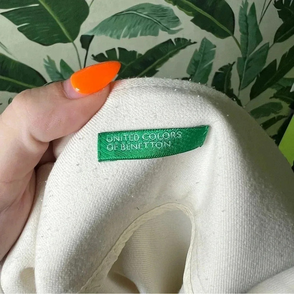 United Colors of Benetton Cream Pencil Skirt Size 8 - Picture 3 of 4